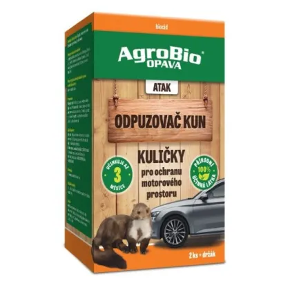 ATAK - Odpudzovač kún guličky - AgroBio - ochrana proti škodcom - 2ks