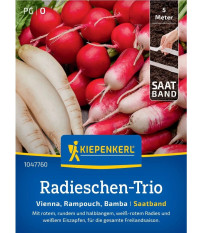 Semená reďkovky Vienna, Rampouch, Bamba - predaj výsevných pásikov - 5 m