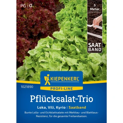 Semená listových šalátov Trio - predaj výsevných pásikov - 5 m