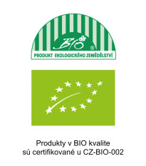Produkty v BIO kvalite sú certifikované u CZ-BIO-002.