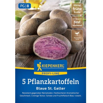 Sadbové zemiaky Blaue St. Galler - Solanum tuberosum - Kiepenkerl - 5 ks