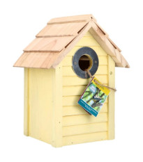 Vtáčia búdka žltá Beach Hut Bonaire - domček pre vtáctvo - 1 ks