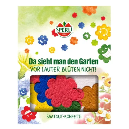 Semienkové kvetinové konfetti - v tvare kvetu - Sperli - 1 ks