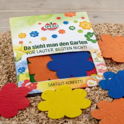 Semienkové kvetinové konfetti - v tvare kvetu - Sperli - 1 ks