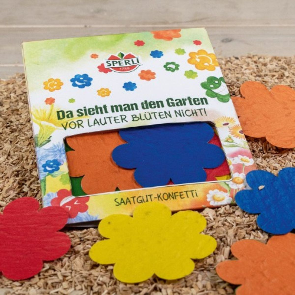 Semienkové kvetinové konfetti - v tvare kvetu - Sperli - 1 ks
