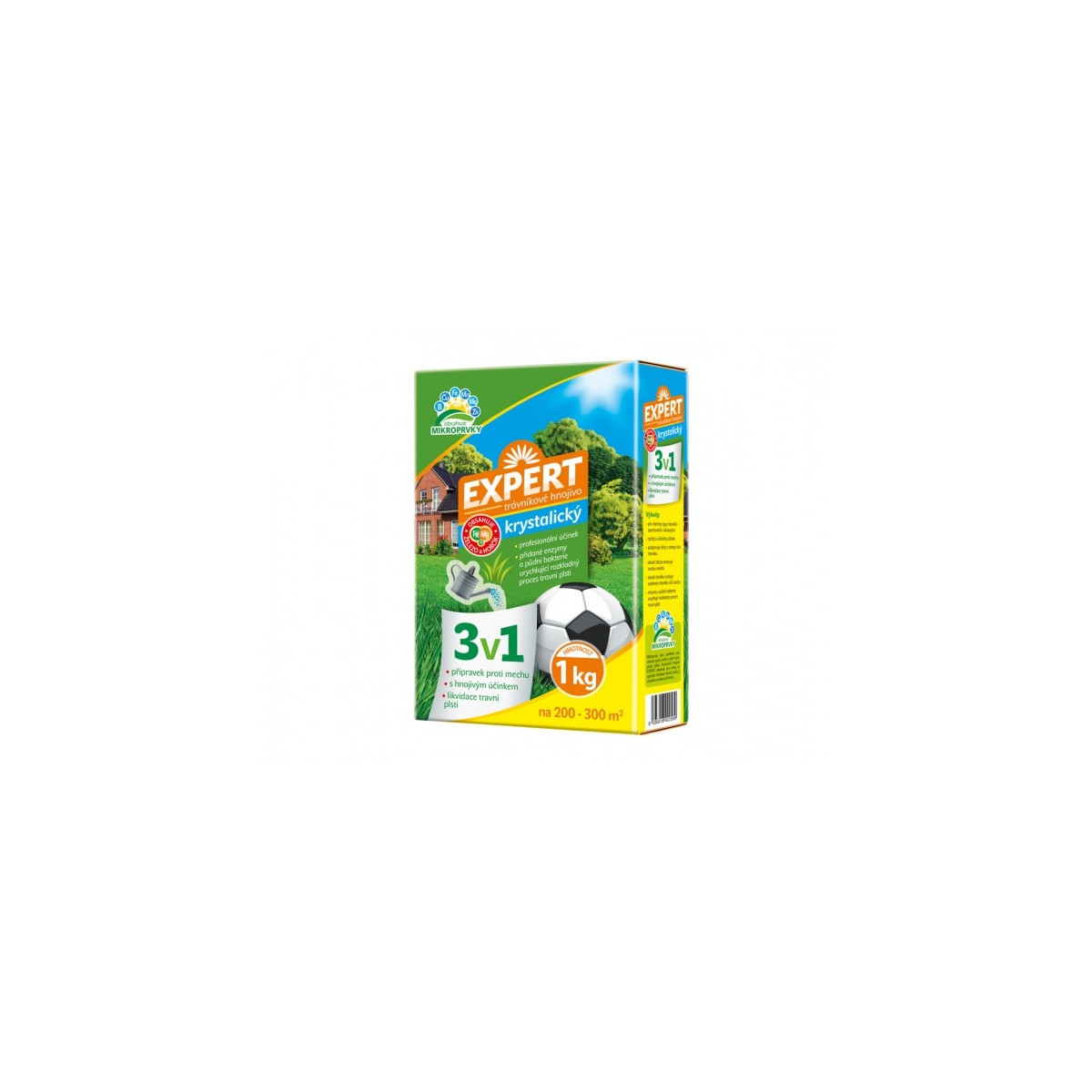 Trávnikové hnojivo 3v1 - EXPERT - hnojivo na trávniky - 1 kg