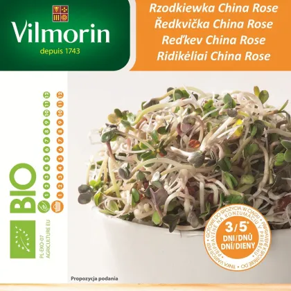 Bio semená na klíčky - Reďkovka China Rose - semená - 10 g