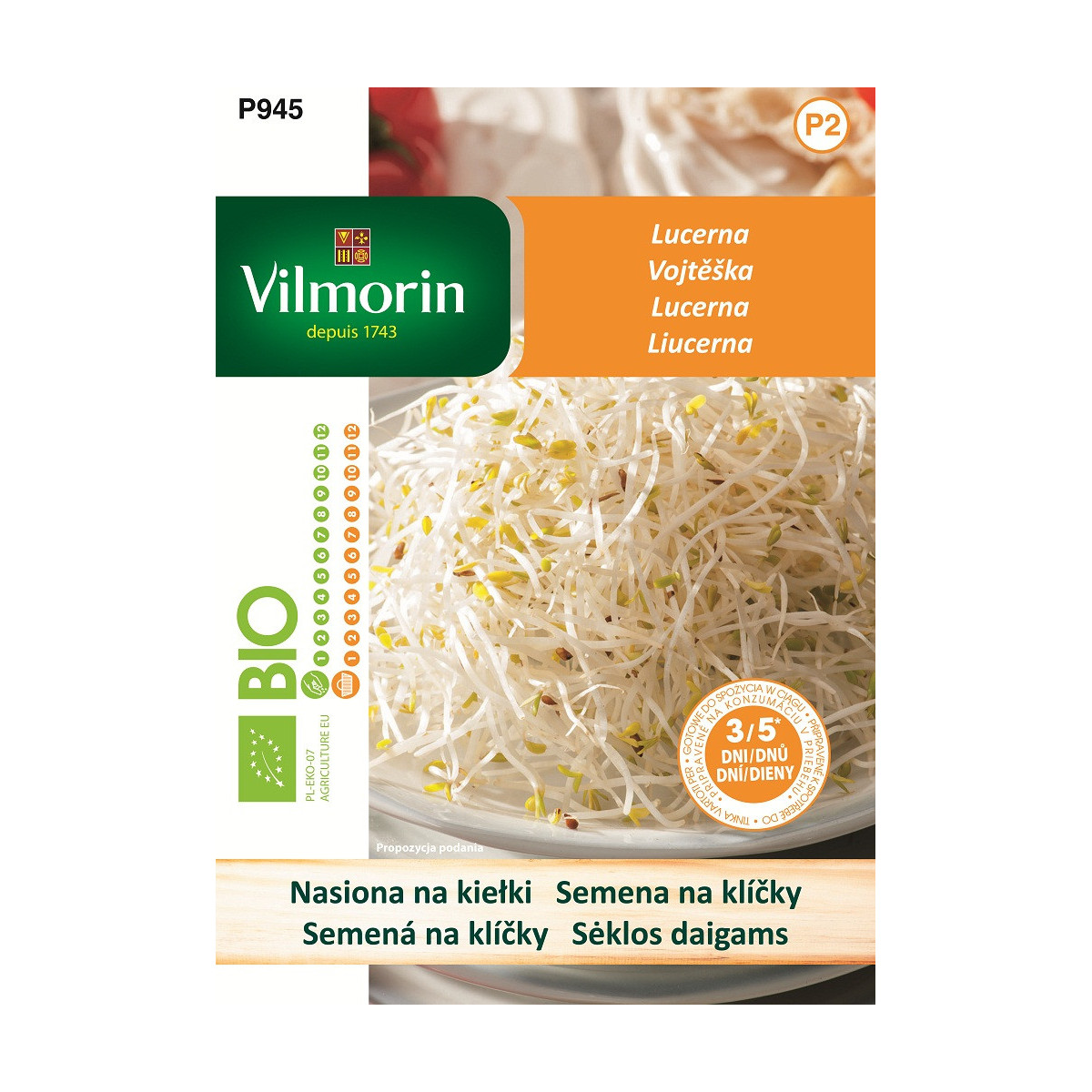 Bio semená na klíčky - Lucerna - semená - 15 g