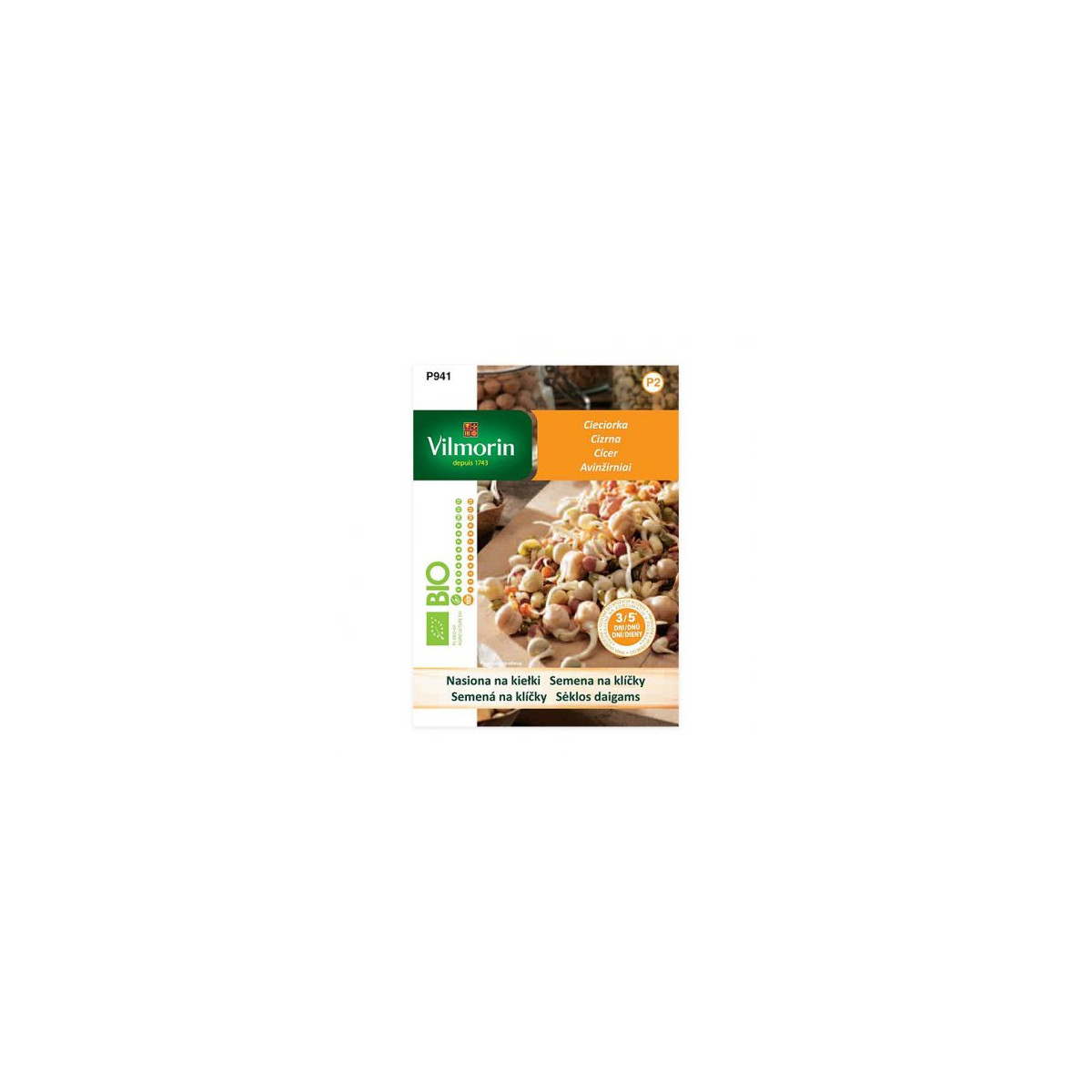 Bio semená na klíčky - Bio cícer - semená - 30 g