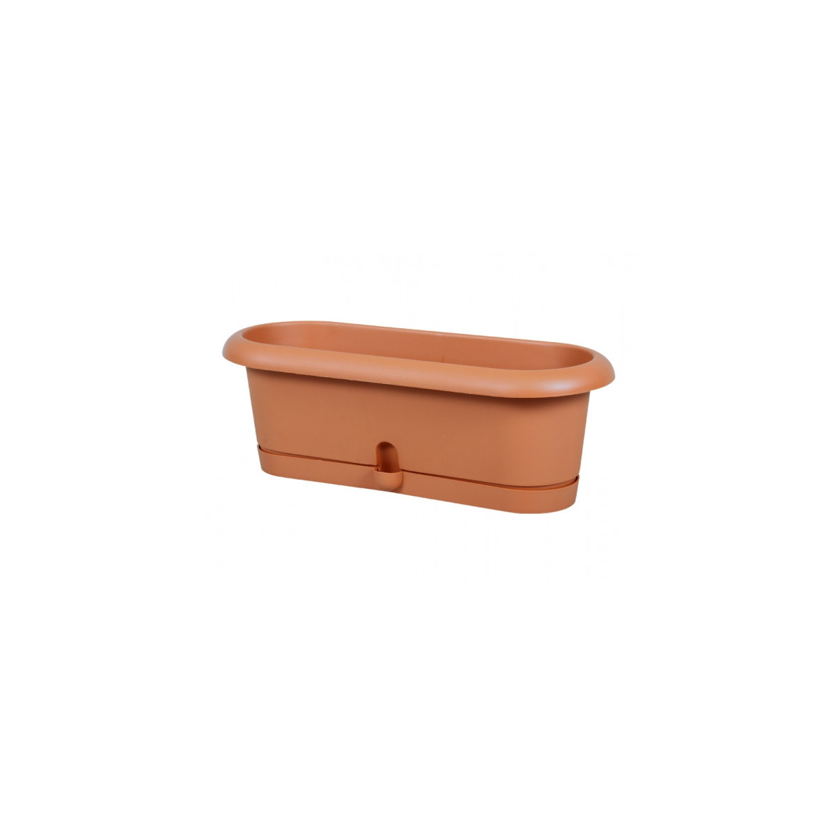 Samozavlažovací kvetináč s podmiskou - teracotta - 30 cm