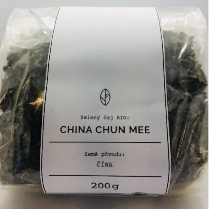 China Chun Mee Organic Tea - zelený čaj - Bio kvalita - 200 g