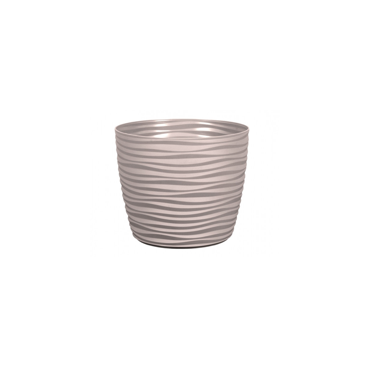 Obal na črepník šedohnedý - SAHARA - d 15 x  v 12 cm - 1 ks