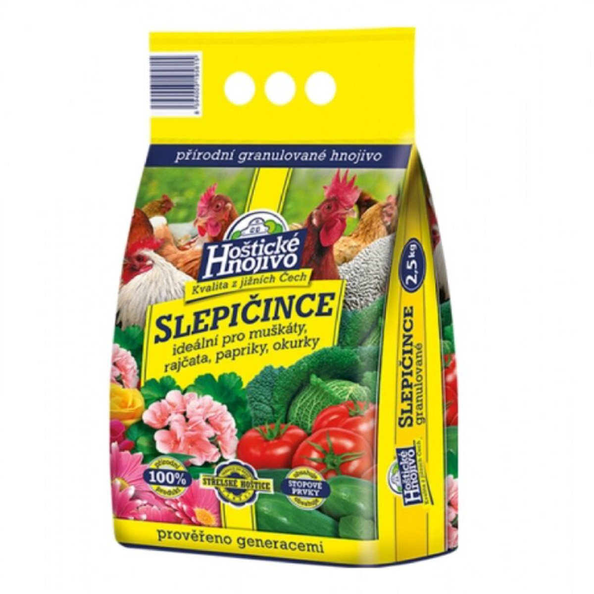 Hoštické slepačince - granulované hnojivo - hnojivá - 2,5 kg