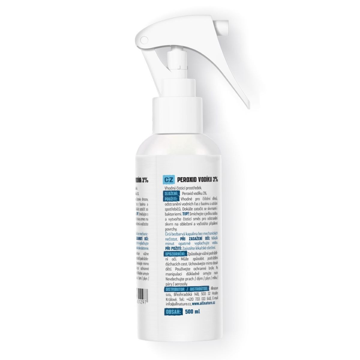 Peroxid vodíka 3 % - sprej - predaj upratovacích potrieb - 500 ml